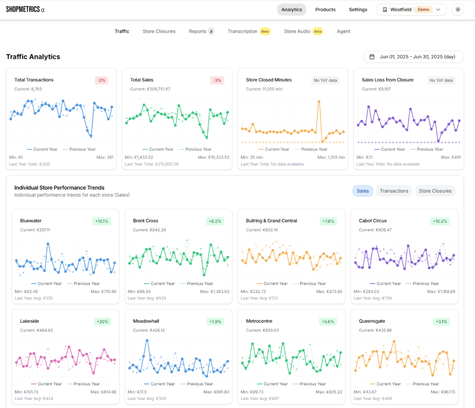ShopMetrics AI Dashboard Live